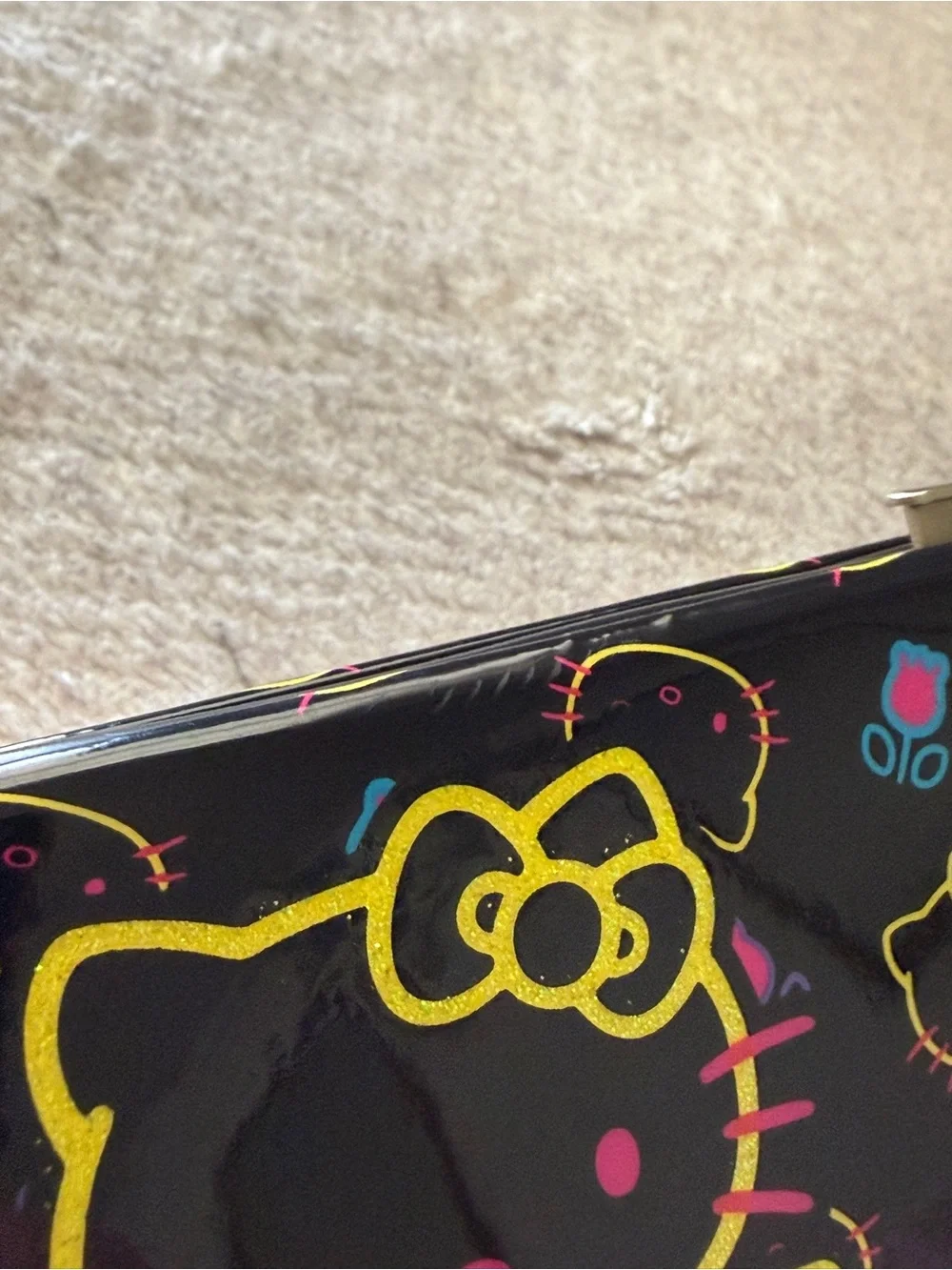 Vintage 2012 Loungefly x Sanrio Hello Kitty Wallet Black Scooter Design RARE